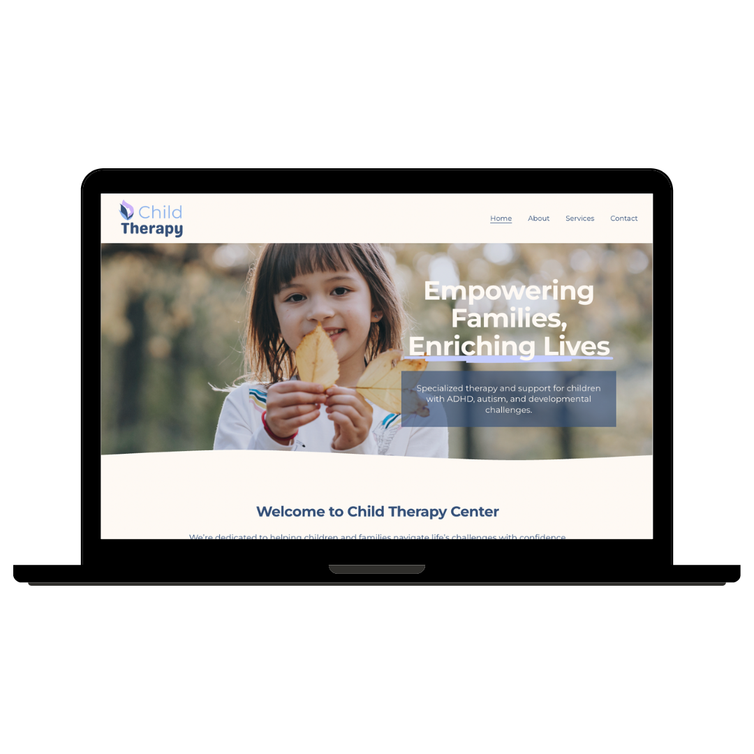 Child Therapy Squarespace Website Template for Therapists