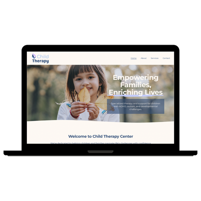 Child Therapy Squarespace Website Template for Therapists